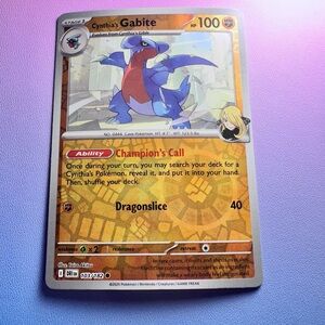 cynthia’s gabite [reverse holo] - 103/182 (common) — pokemon: destined rivals
